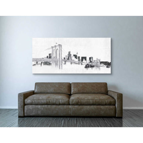 Image of 'Skyline Crossing Silver' by Avery Tillmon, Canvas Wall Art,30 x 60