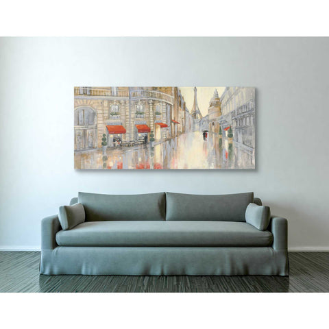 Image of 'Touring Paris Couple' by Julia Purinton, Canvas Wall Art,30 x 60