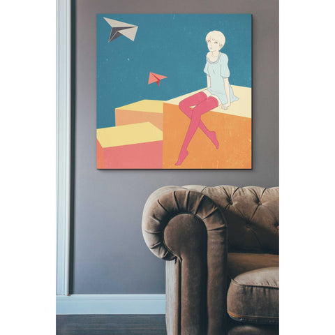 Image of 'Paper Airplanes' by Sai Tamiya, Canvas Wall Art,37 x 37