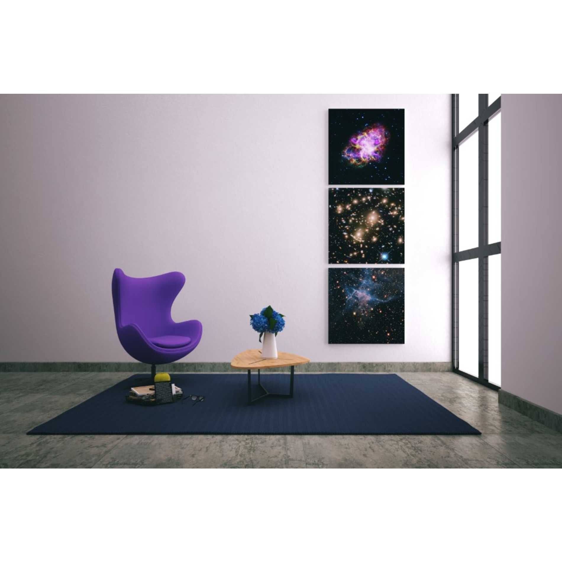 'Crab Nebula Multi-Wavelengths' Hubble Space Telescope Canvas Wall Art,37 x 37