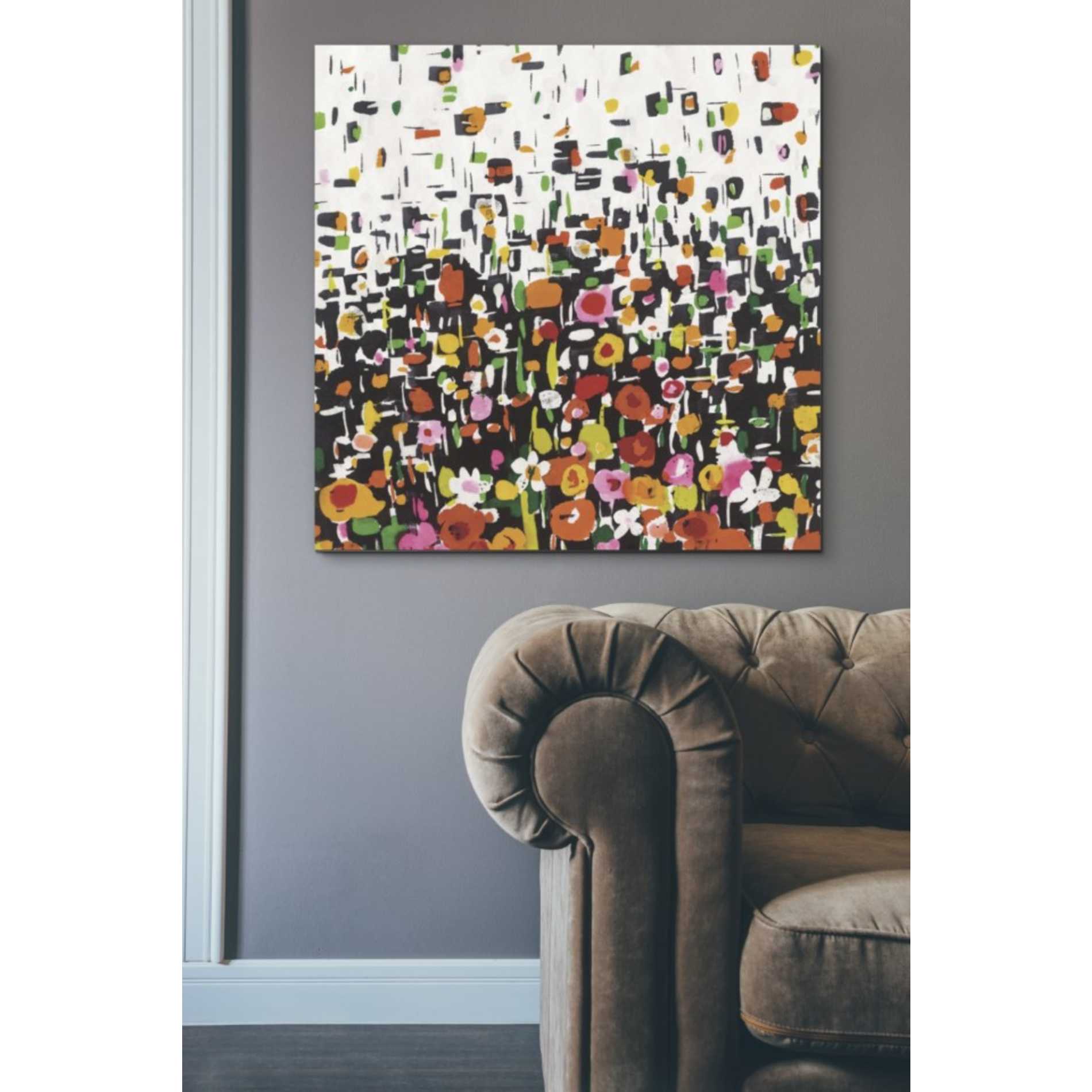 'Flower Shower Crop' by Wild Apple Portfolio, Canvas Wall Art,37 x 37