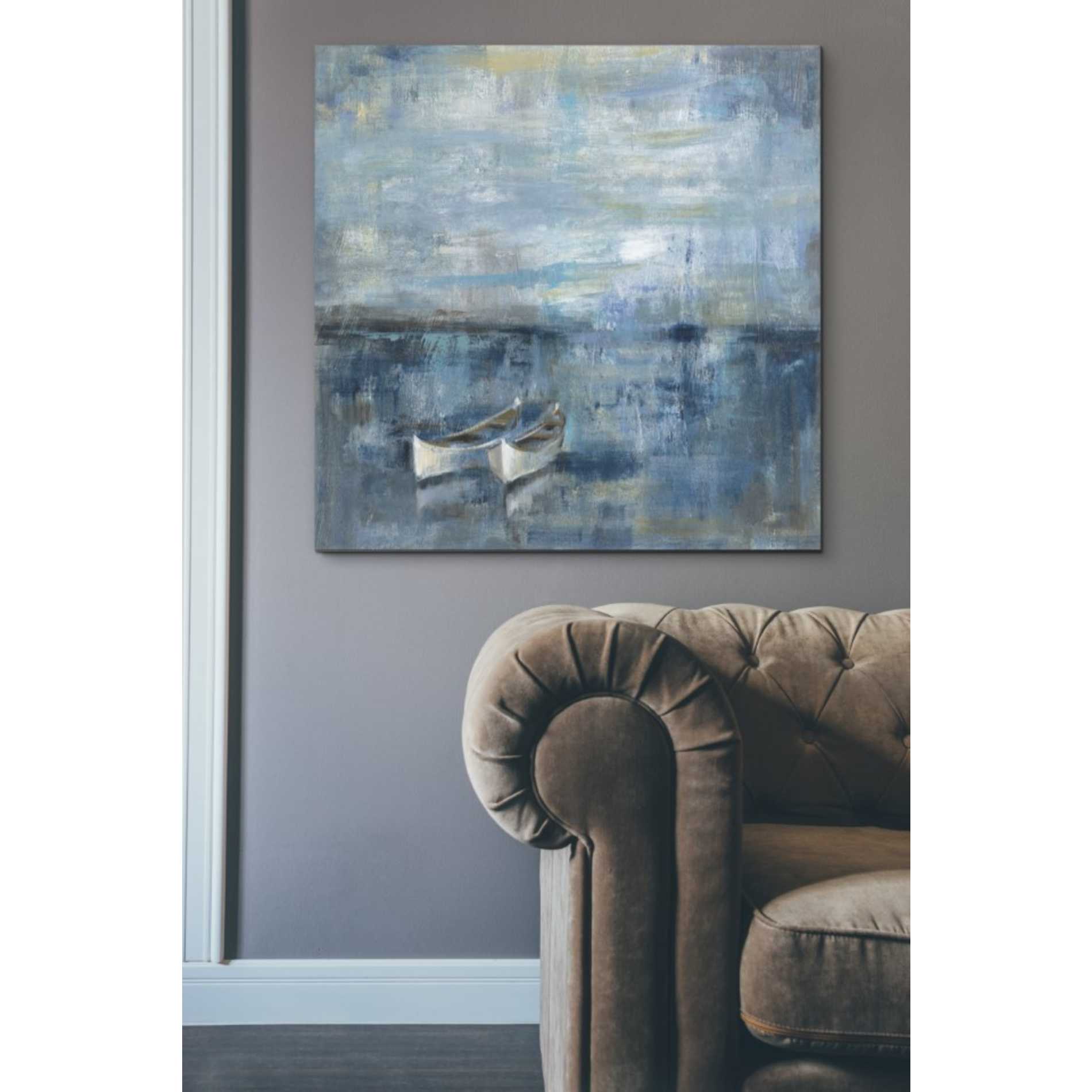 'Two Boats' by Silvia Vassileva, Canvas Wall Art,37 x 37