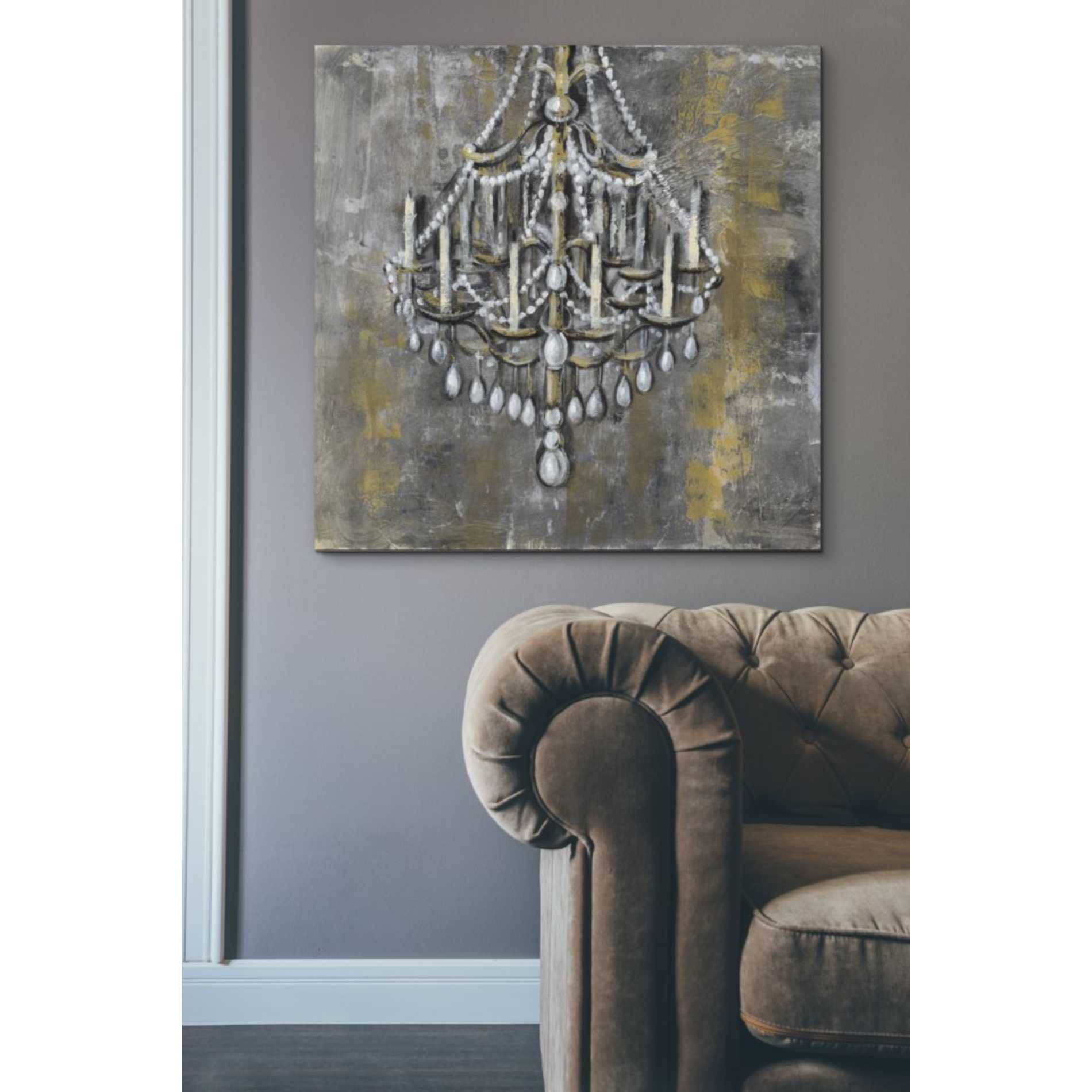 'Vintage Chandelier I' by Silvia Vassileva, Canvas Wall Art,37 x 37