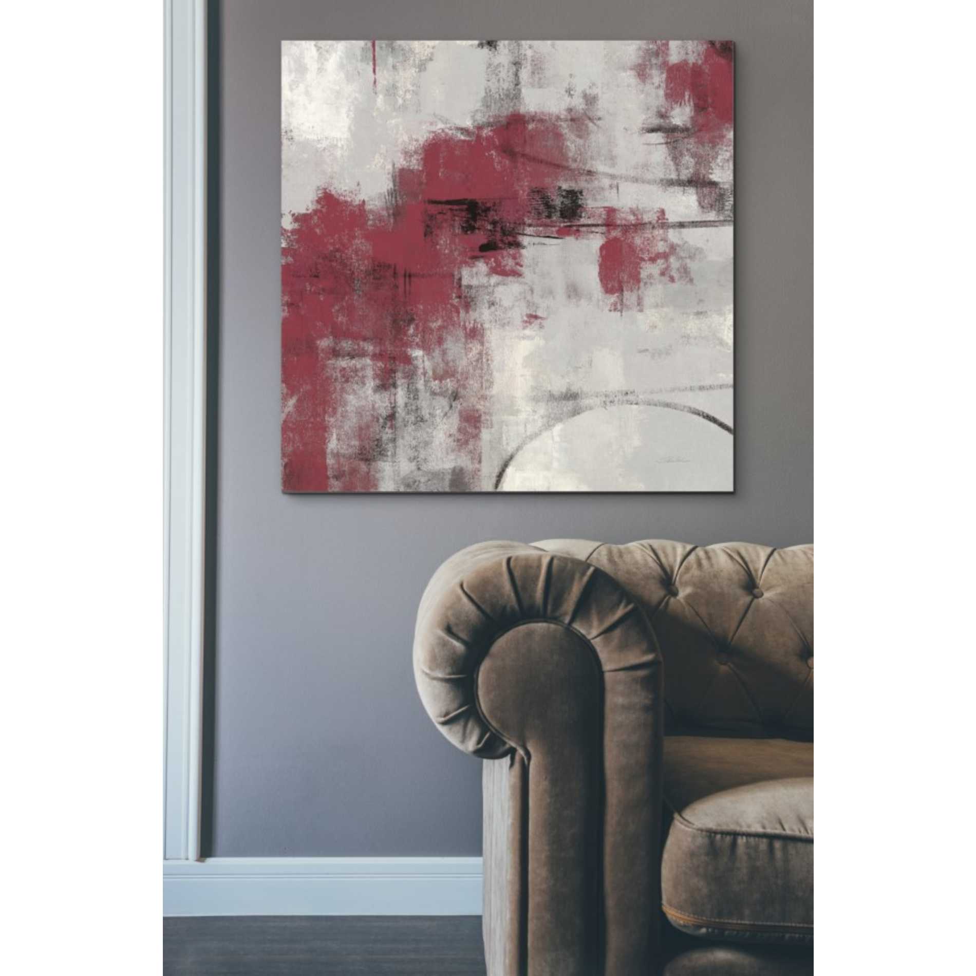 'Stone Gardens II Red' by Silvia Vassileva, Canvas Wall Art,37 x 37
