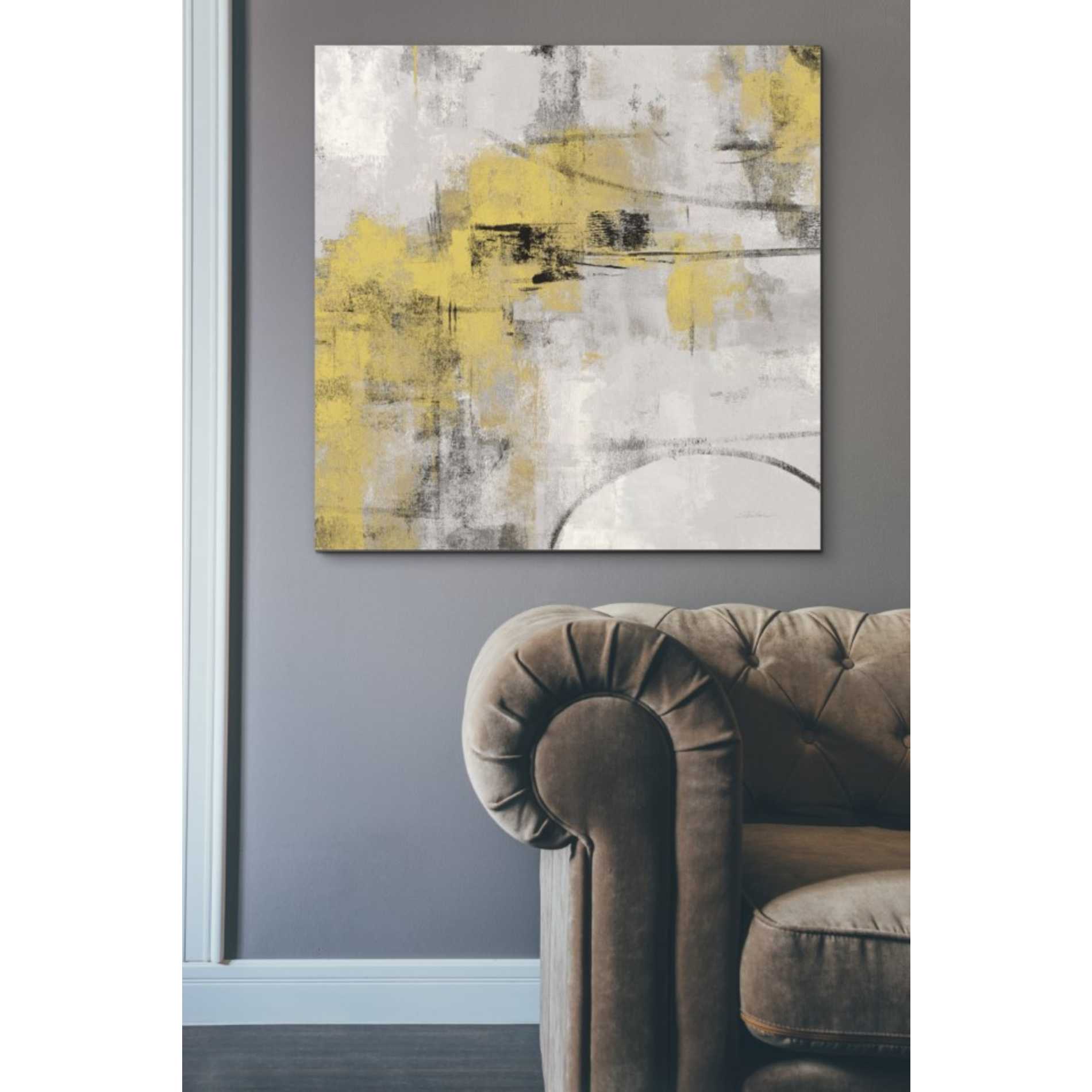 'Stone Gardens II Yellow' by Silvia Vassileva, Canvas Wall Art,37 x 37