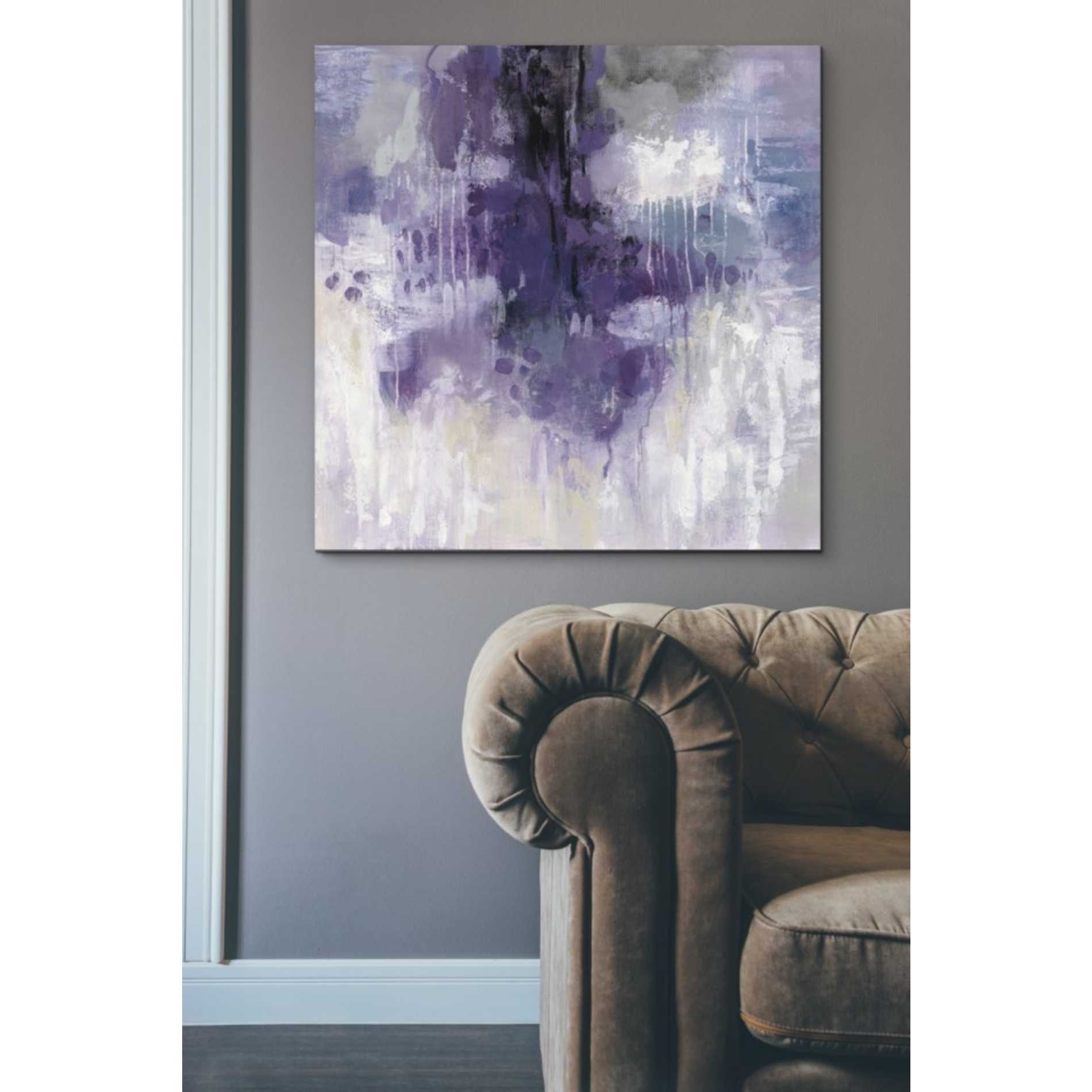 'Violet Rain' by Silvia Vassileva, Canvas Wall Art,37 x 37
