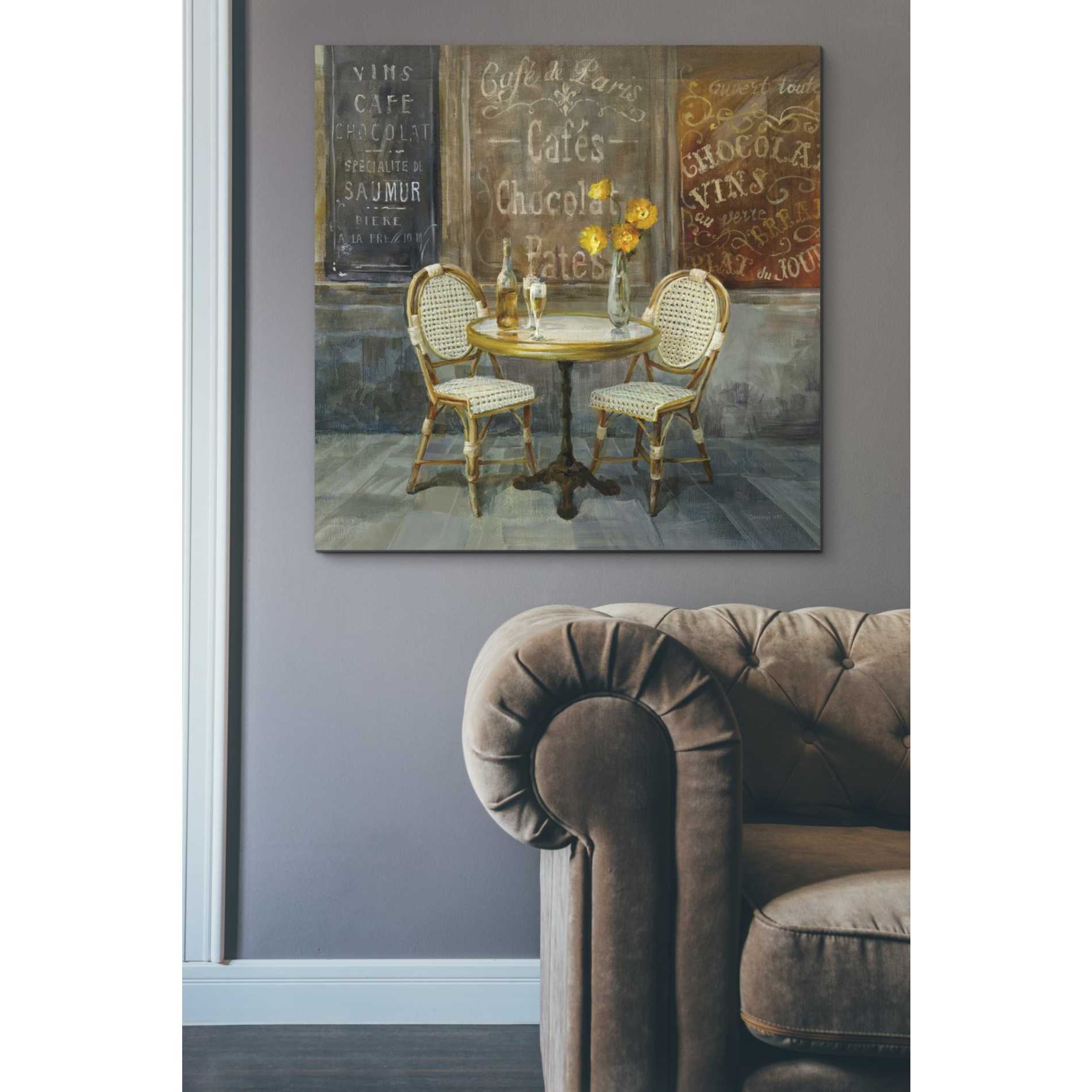 'French Cafe' by Danhui Nai, Canvas Wall Art,37 x 37