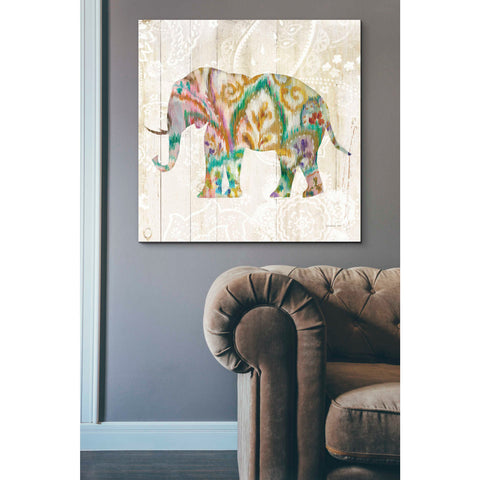 Image of 'Boho Paisley Elephant II v2' by Danhui Nai, Canvas Wall Art,37 x 37