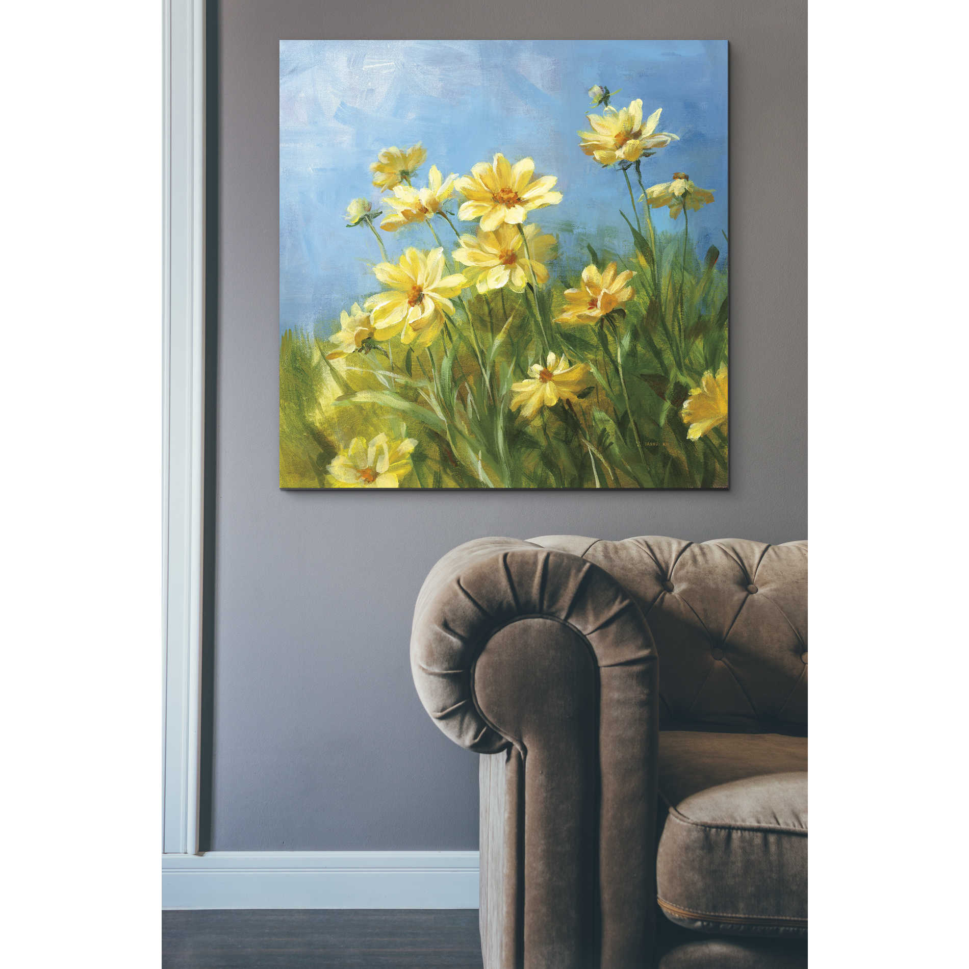 'Summer Field I' by Danhui Nai, Canvas Wall Art,37 x 37