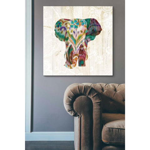 Image of 'Boho Paisley Elephant III' by Danhui Nai, Canvas Wall Art,37 x 37