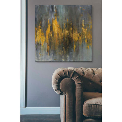 Image of 'Black and Gold Abstract' by Danhui Nai, Canvas Wall Art,37 x 37