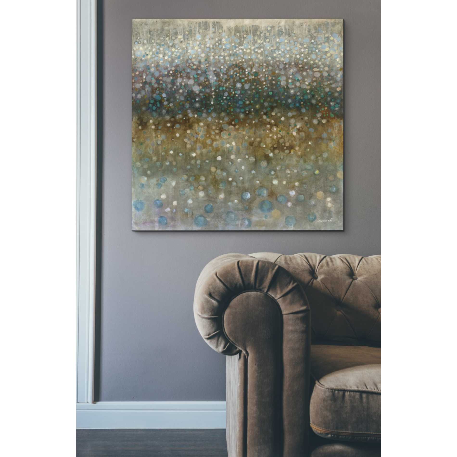 'Abstract Rain' by Danhui Nai, Canvas Wall Art,37 x 37