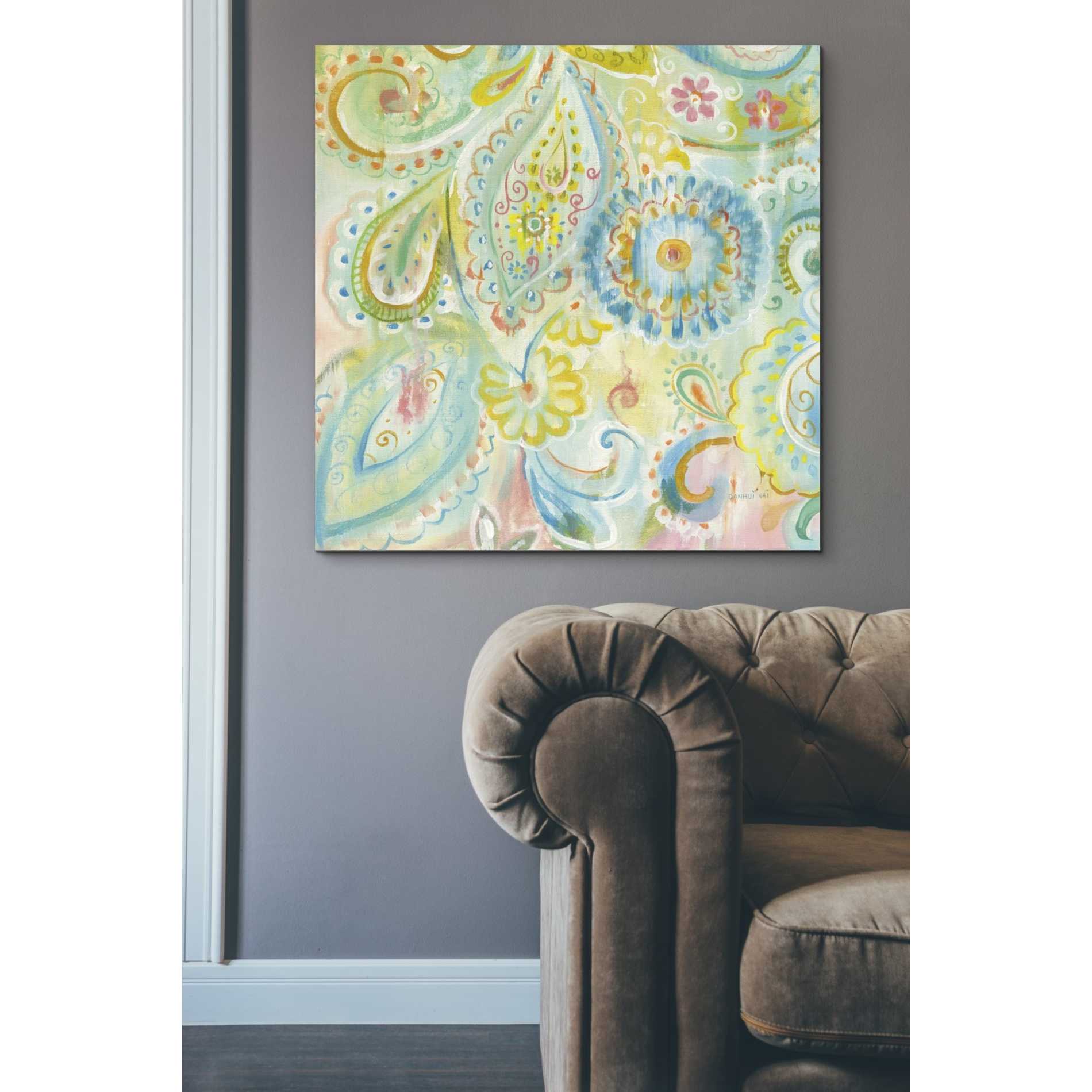 'Spring Dream Paisley XII' by Danhui Nai, Canvas Wall Art,37 x 37