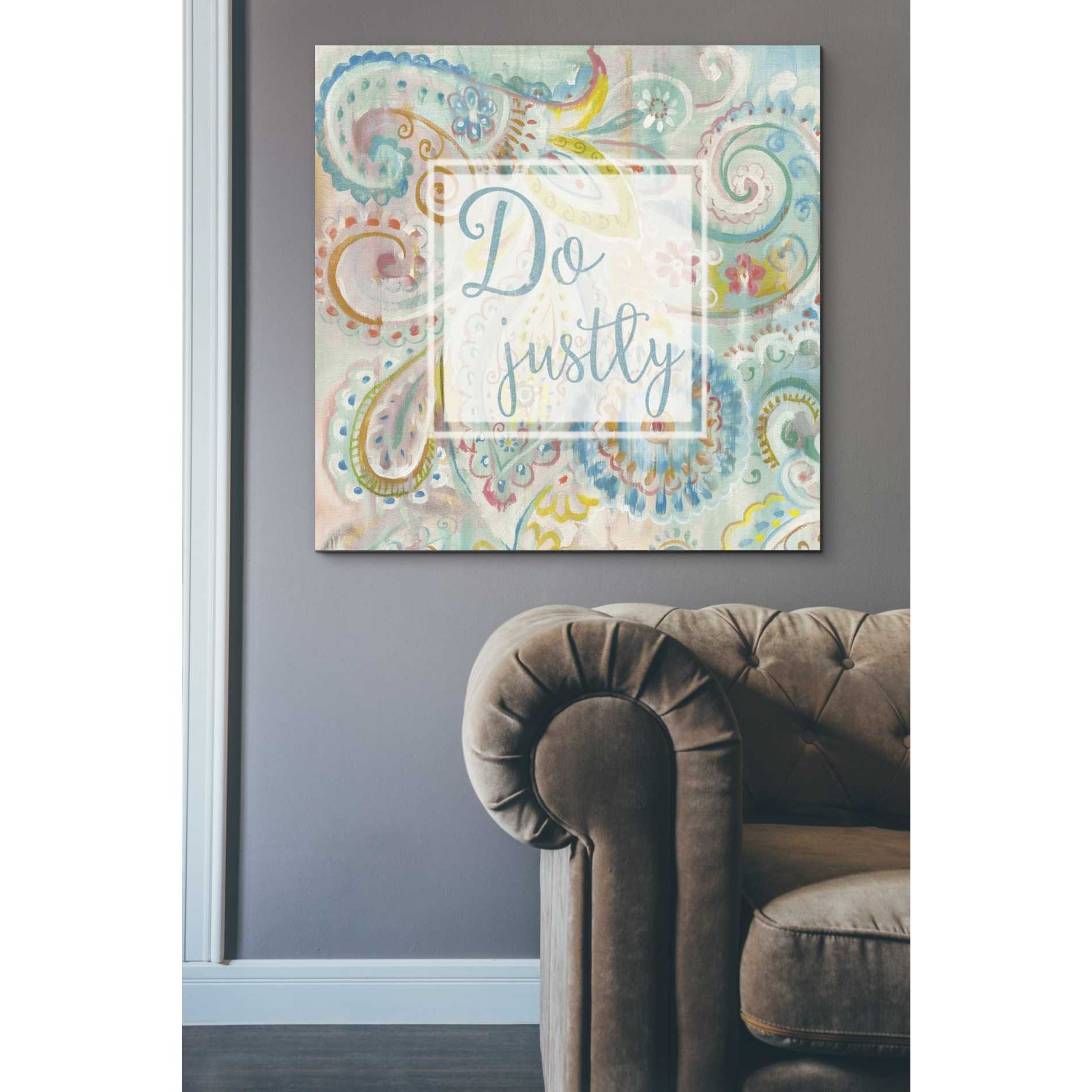 'Spring Dream Paisley II Pink Sentiment' by Danhui Nai, Canvas Wall Art,37 x 37