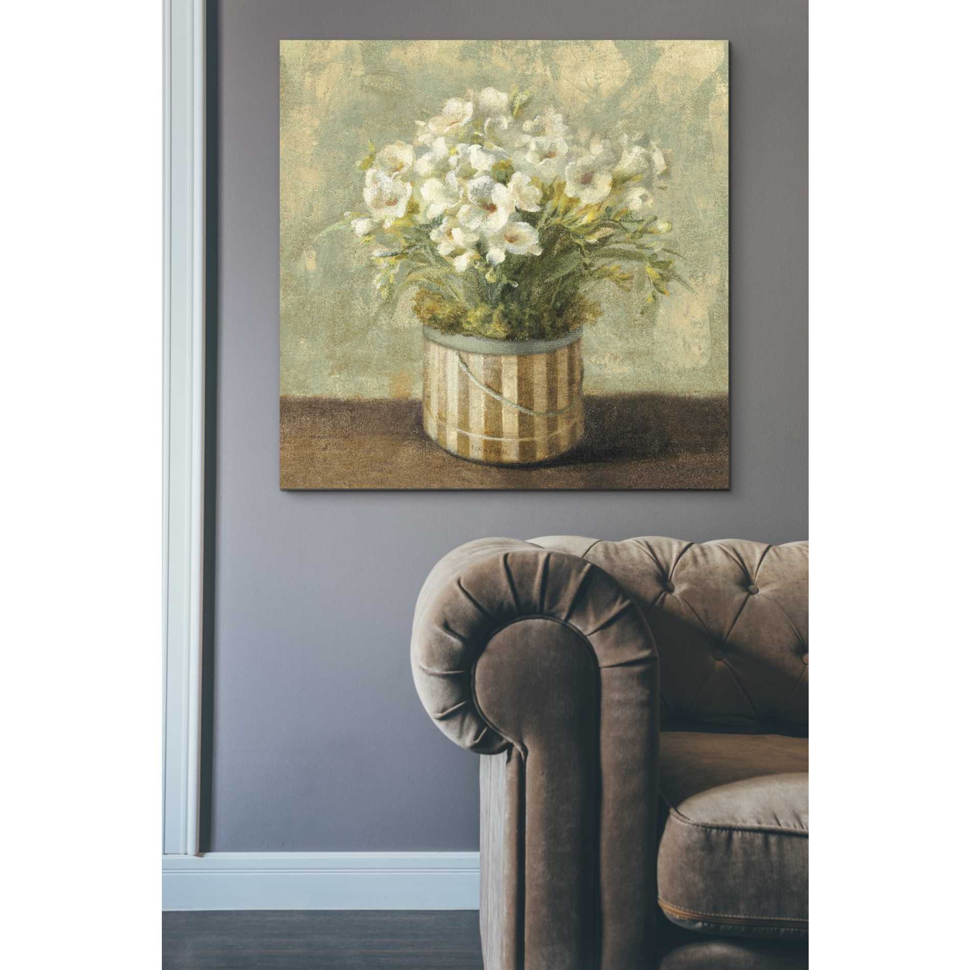 'Hatbox Freesia' by Danhui Nai, Canvas Wall Art,37 x 37