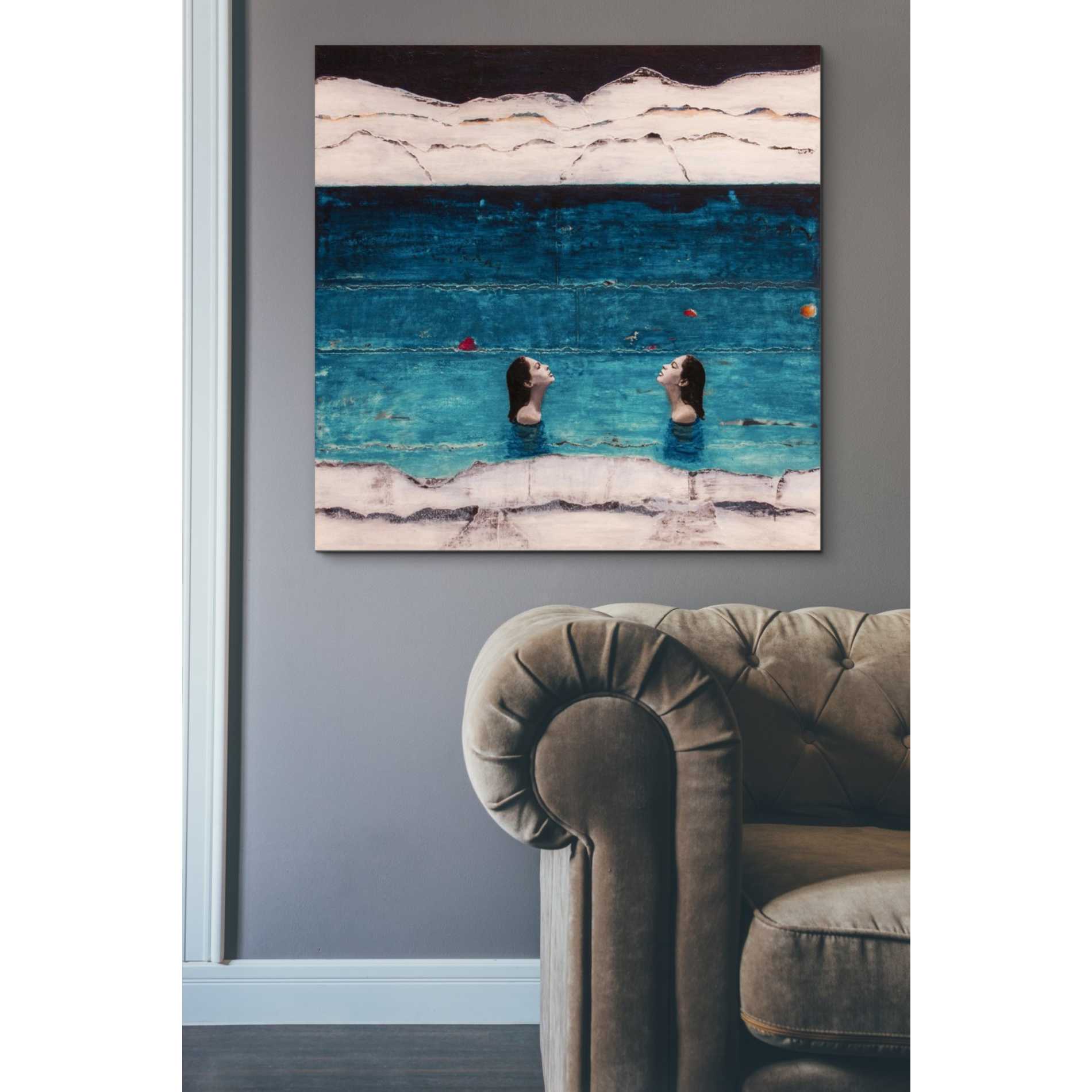 'RISING WATERS' by DB Waterman, Canvas Wall Art,37 x 37