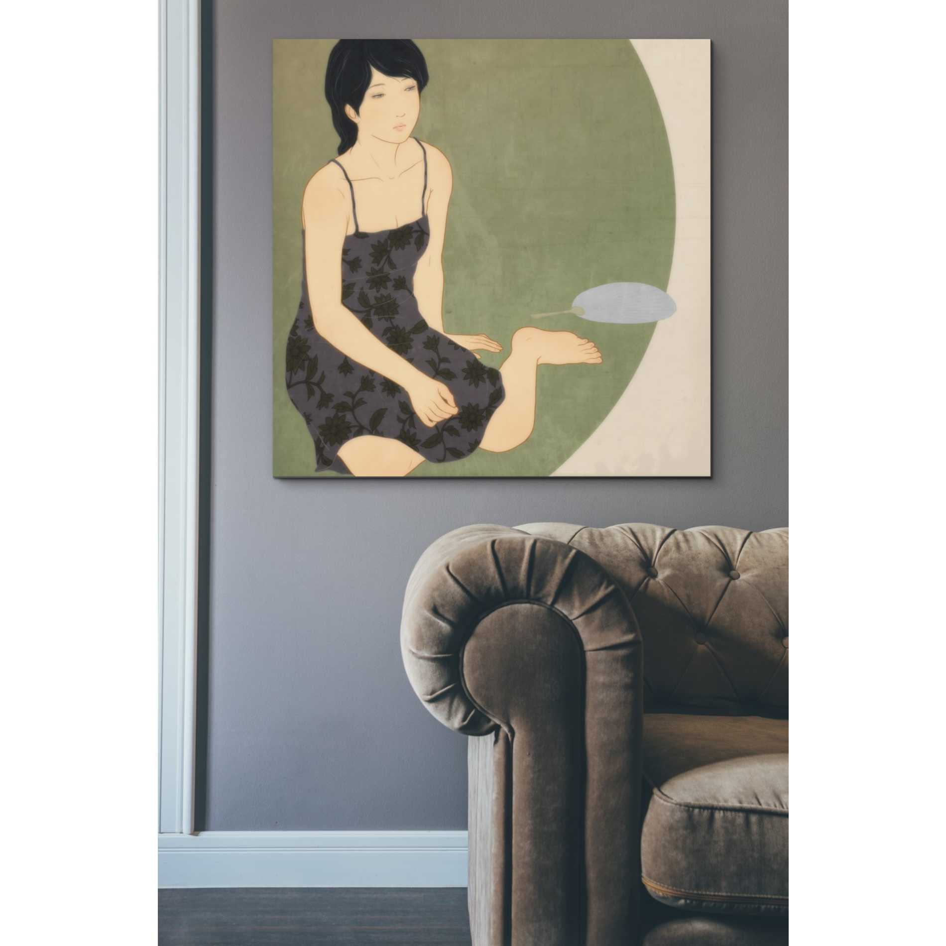 'Waka Kaede' by Sai Tamiya, Canvas Wall Art,37 x 37