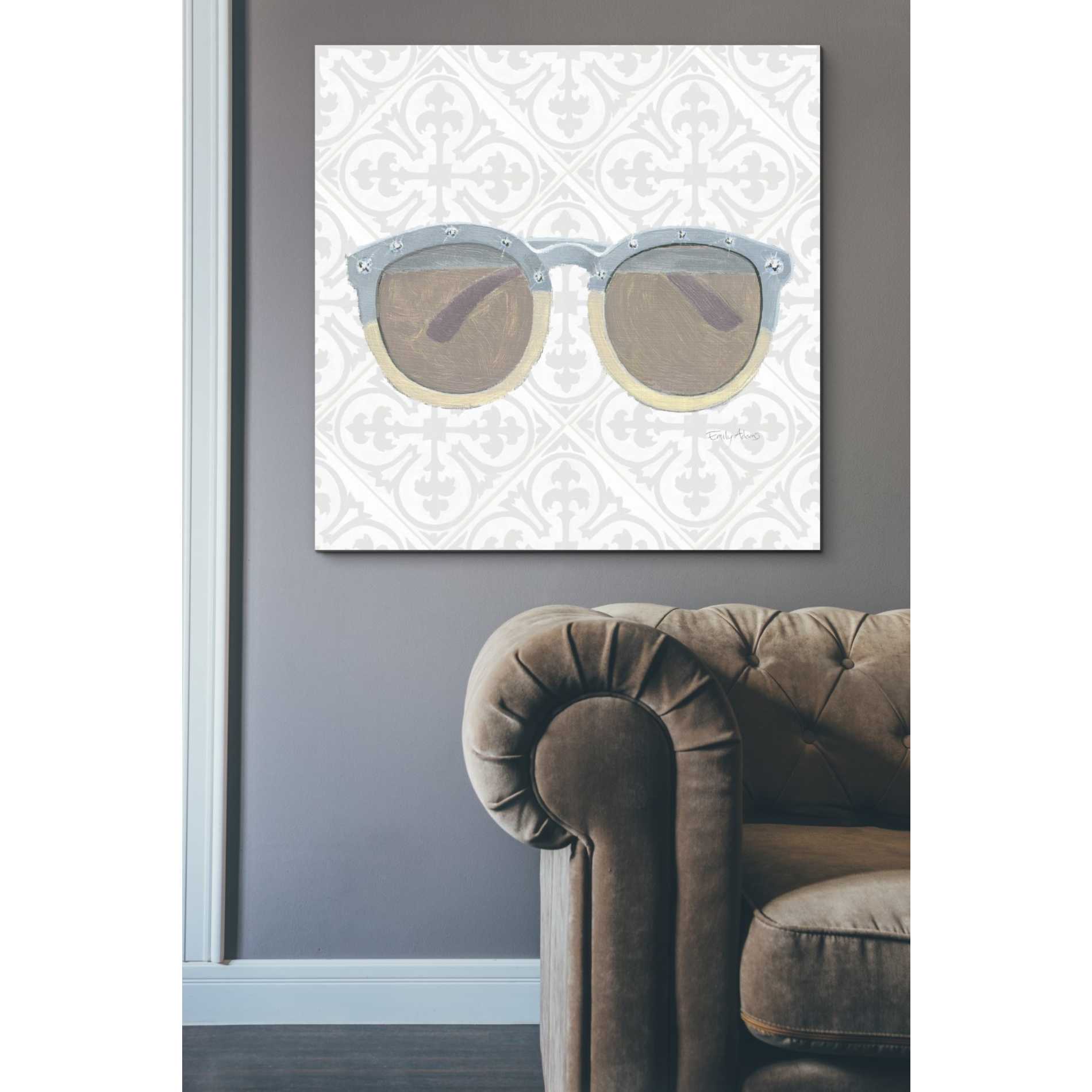 'Must Have Fashion I Gray White' by Emily Adams, Canvas Wall Art,37 x 37