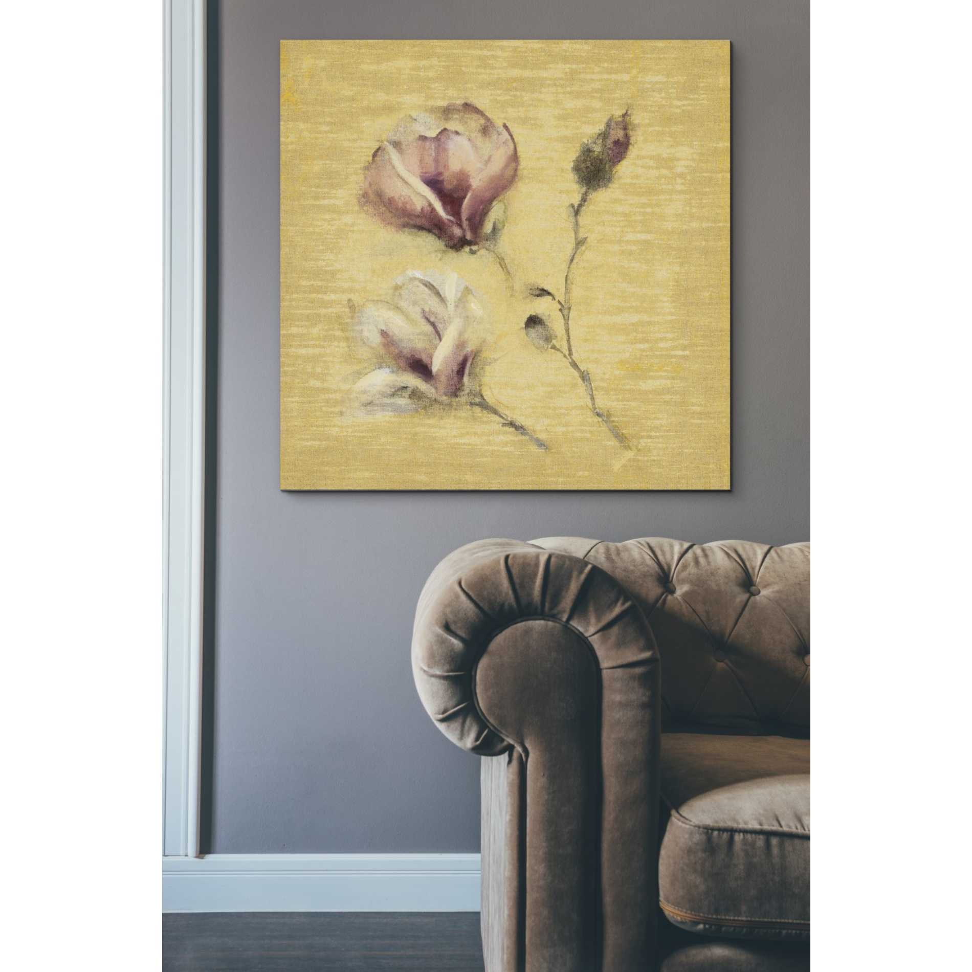 'Magnolia Blossom on Gold' by Cheri Blum, Canvas Wall Art,37 x 37