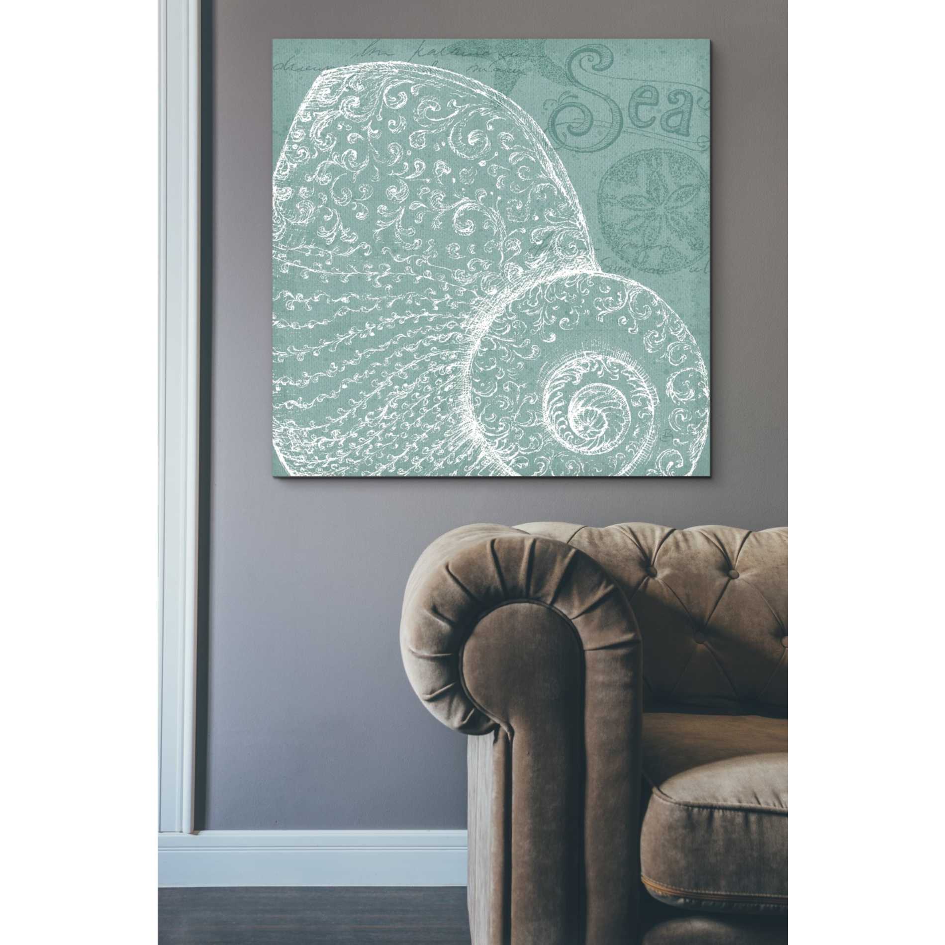 'Aqua Treasure IV' by Daphne Brissonet, Canvas Wall Art,37 x 37