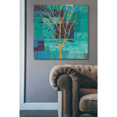 Image of 'Watercolor Forest V Peacock' by Veronique Charron, Canvas Wall Art,37 x 37
