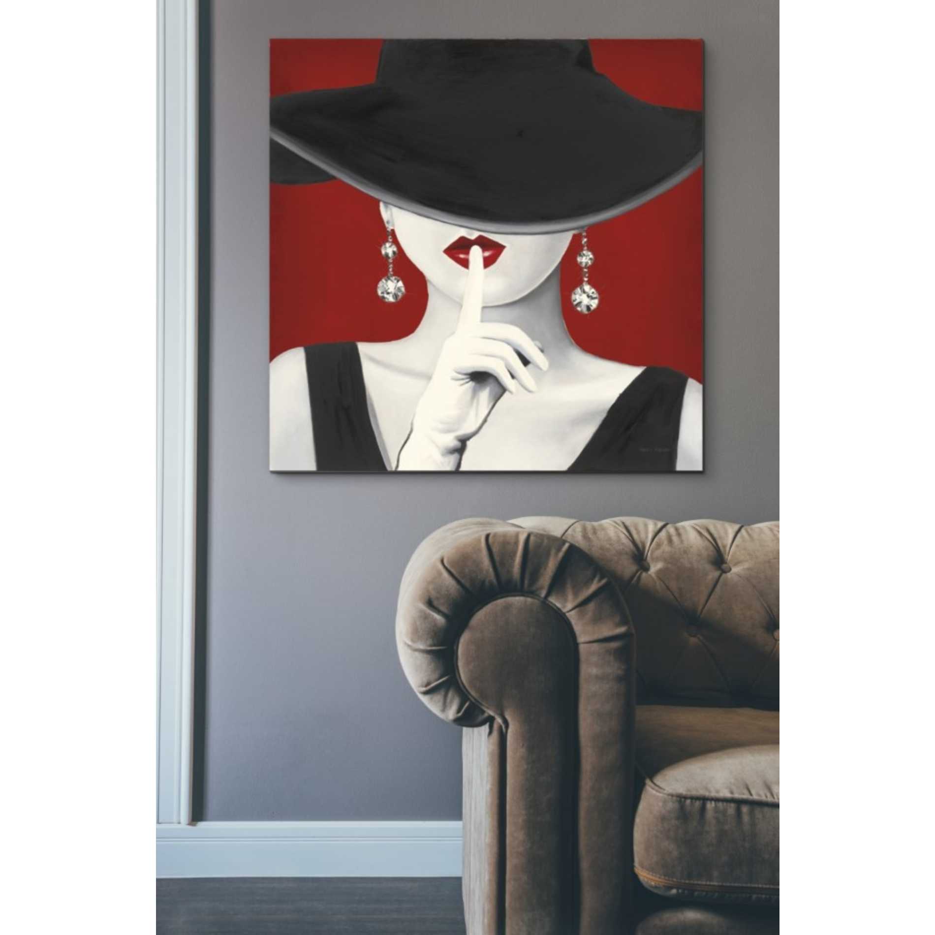 'Haute Chapeau Rouge I' by Marco Fabiano, Canvas Wall Art,37 x 37