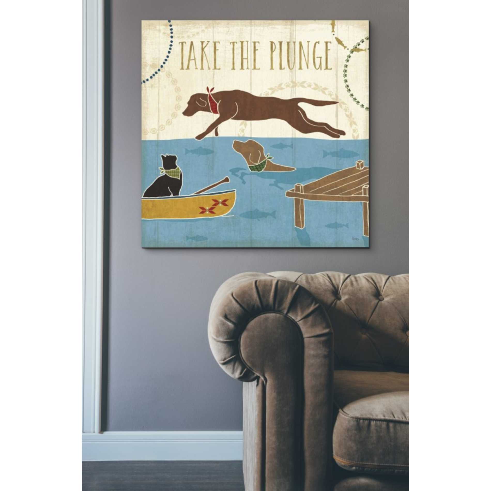 'Lake Pals VI' by Veronique Charron, Canvas Wall Art,37 x 37