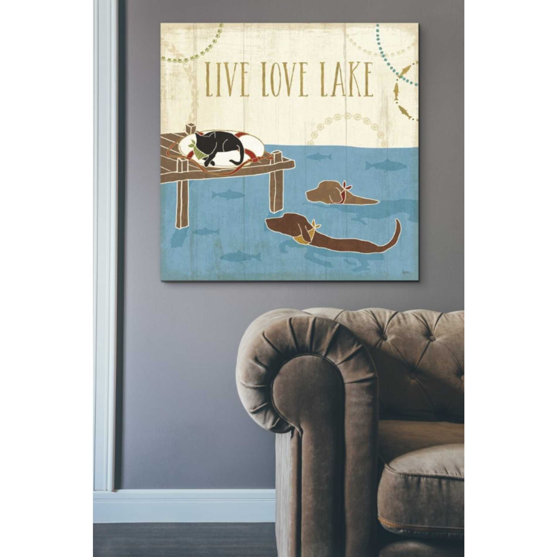 'Lake Pals V' by Veronique Charron, Canvas Wall Art,37 x 37