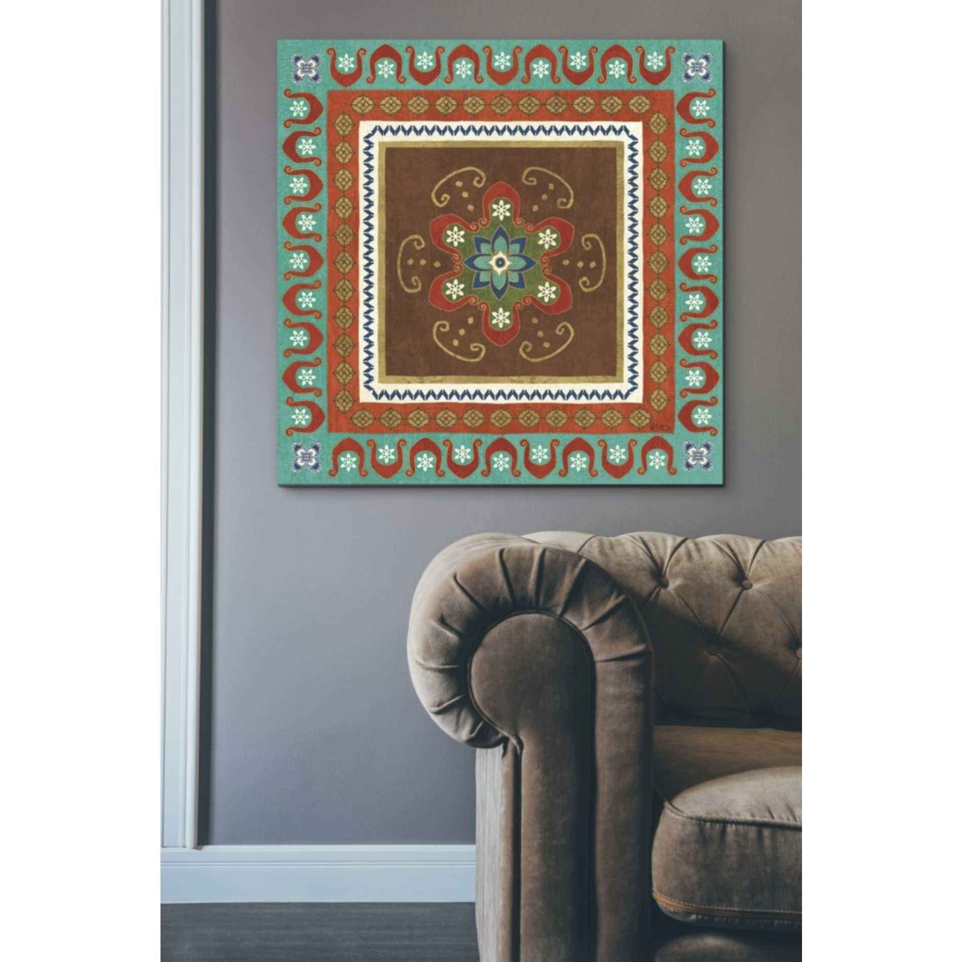 'Mexican Fiesta IV' by Veronique Charron, Canvas Wall Art,37 x 37