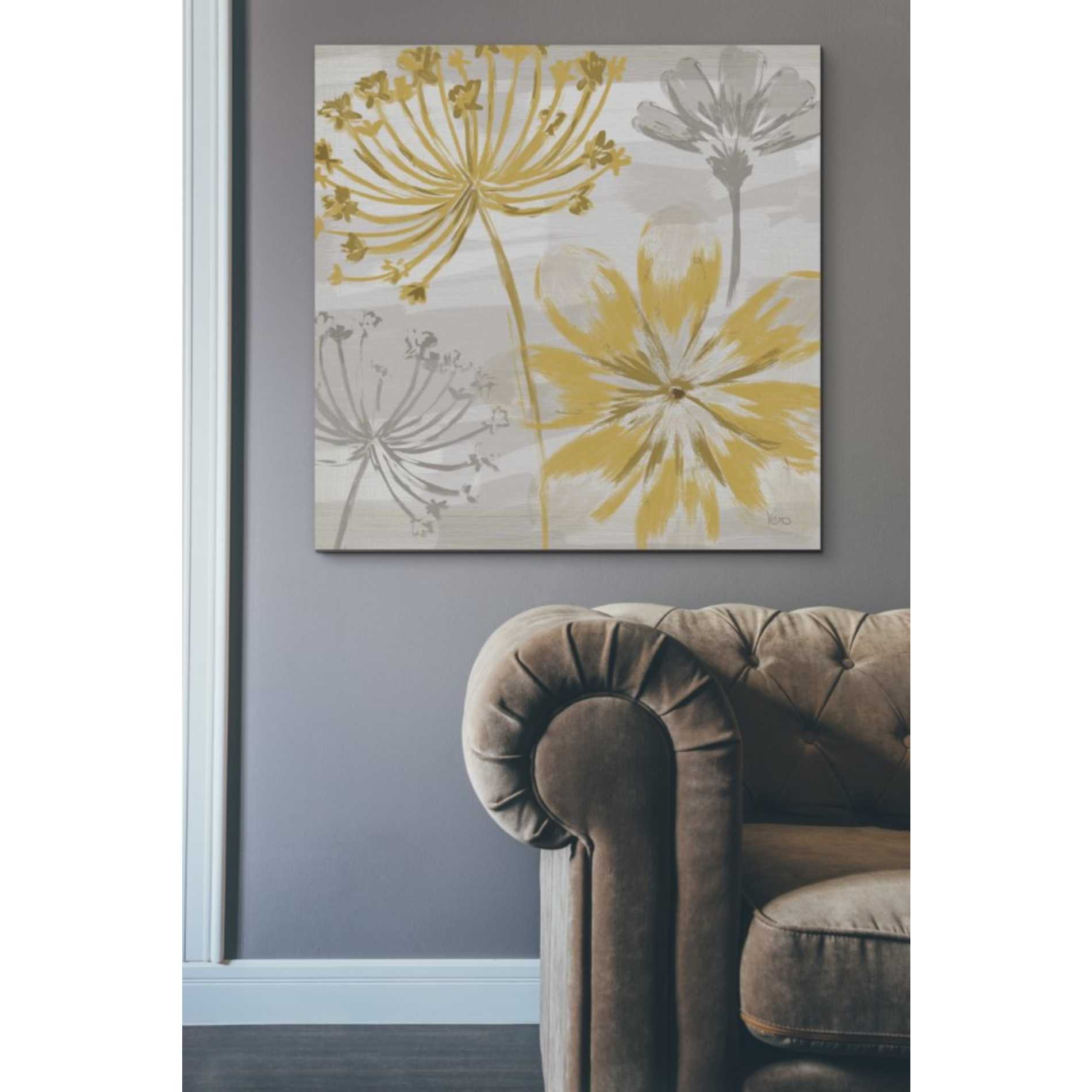 'Flowers in the Wind II' by Veronique Charron, Canvas Wall Art,37 x 37