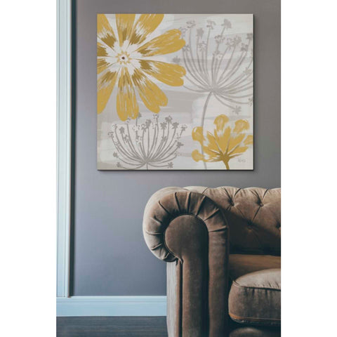 Image of 'Flowers in the Wind I' by Veronique Charron, Canvas Wall Art,37 x 37