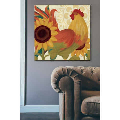 Image of 'Spice Roosters II' by Veronique Charron, Canvas Wall Art,37 x 37