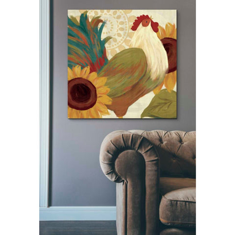 Image of 'Spice Roosters I' by Veronique Charron, Canvas Wall Art,37 x 37