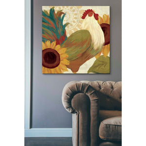 'Spice Roosters I' by Veronique Charron, Canvas Wall Art,37 x 37