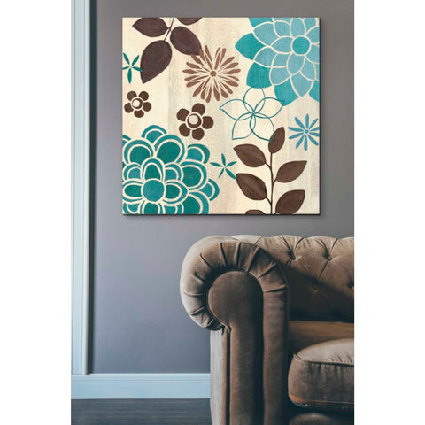 Image of 'Abstract Garden Blue II' by Veronique Charron, Canvas Wall Art,37 x 37
