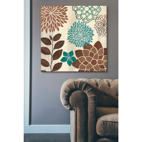 Image of 'Abstract Garden Blue I' by Veronique Charron, Canvas Wall Art,37 x 37