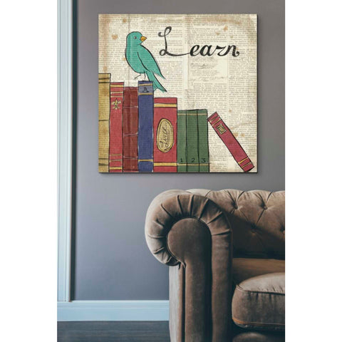 Image of 'Bird Inspiration Learn' by Elyse DeNeige, Canvas Wall Art,37 x 37