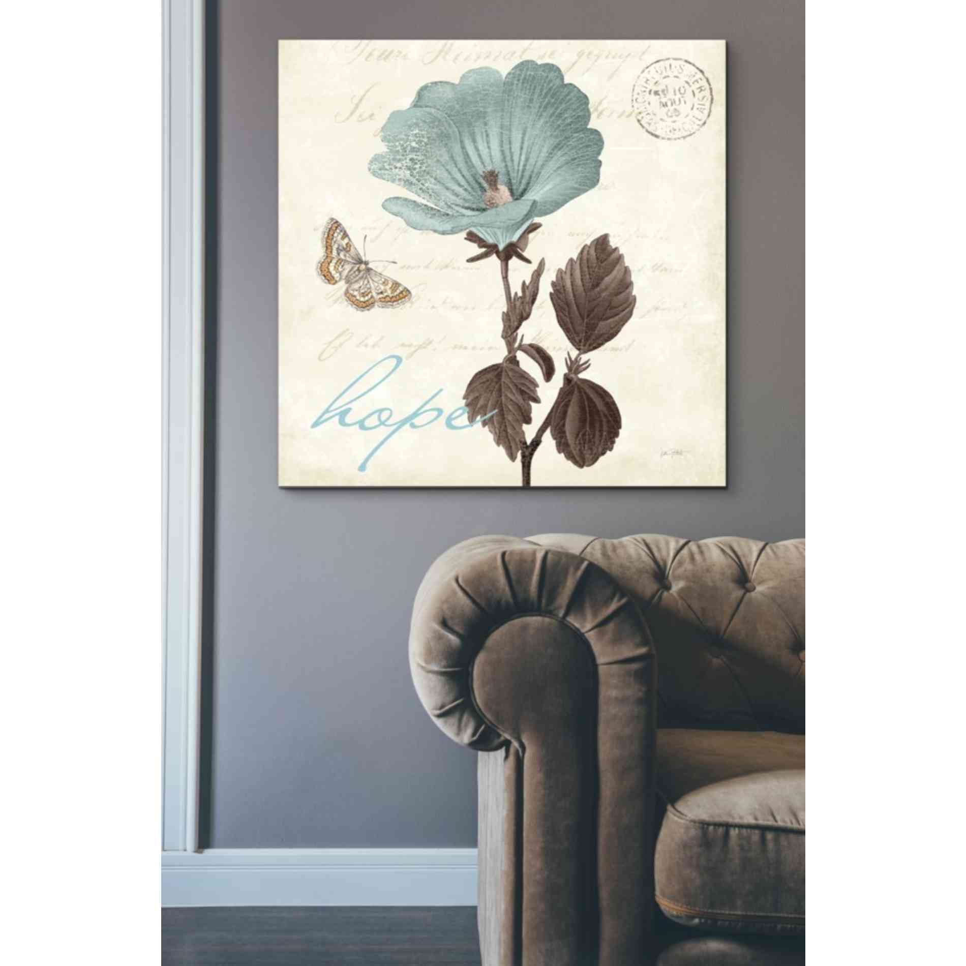 'Touch of Blue III Hope' by Katie Pertiet, Canvas Wall Art,37 x 37