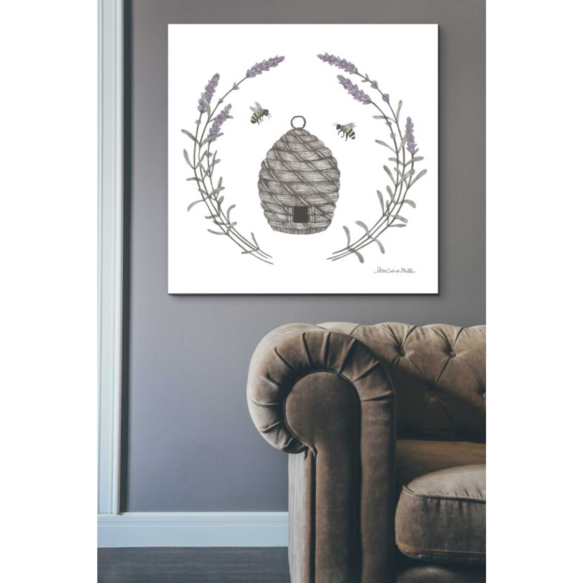 'Happy to Bee Home II' by Sara Zieve Miller, Canvas Wall Art,37 x 37