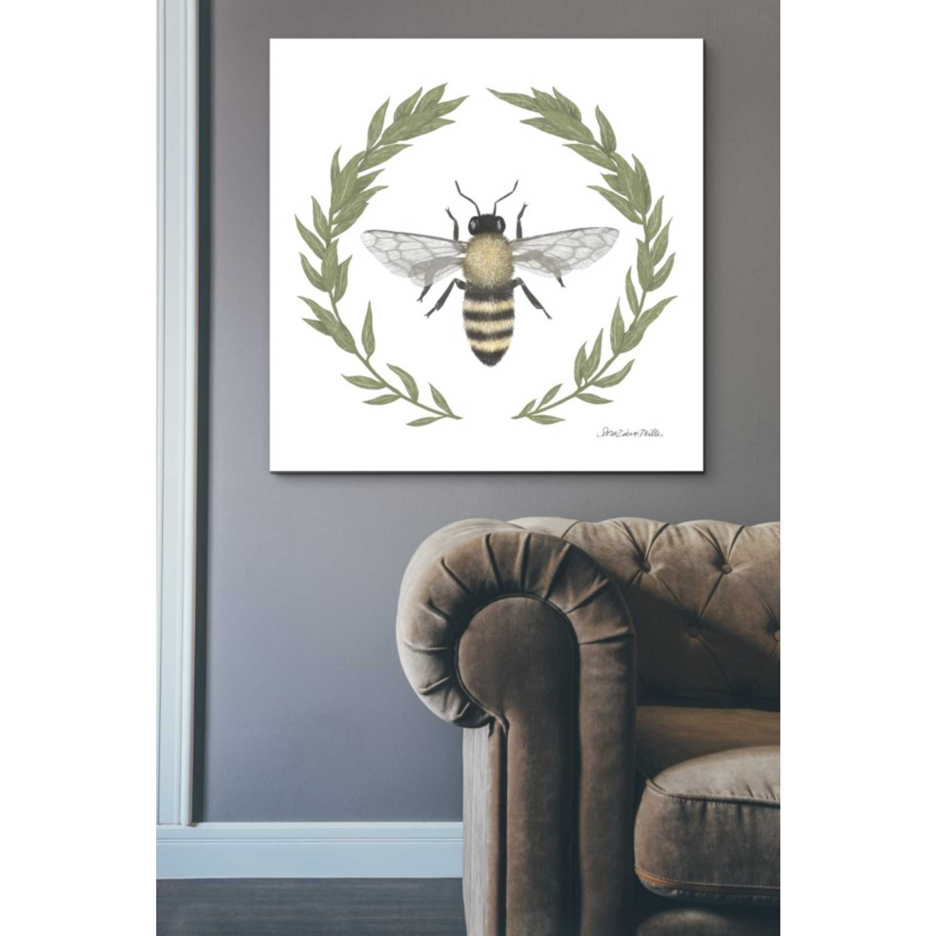 'Happy to Bee Home I' by Sara Zieve Miller, Canvas Wall Art,37 x 37