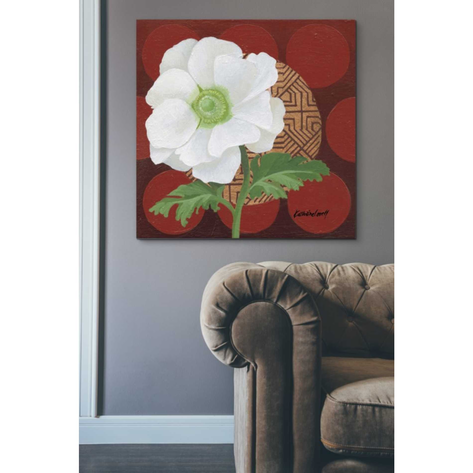 'Morning Anemone' by Kathrine Lovell, Canvas Wall Art,37 x 37