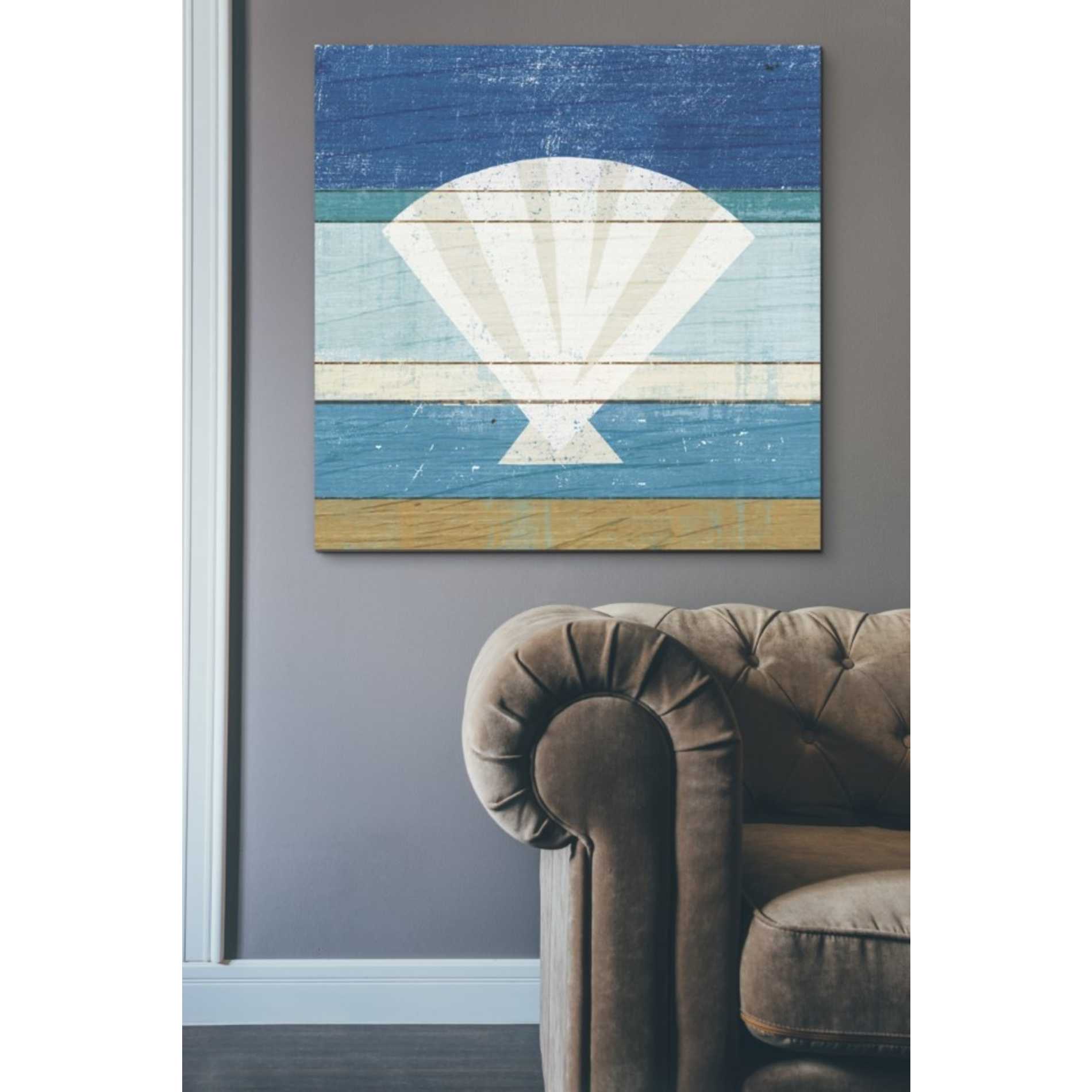 'Beachscape Shell' by Michael Mullan, Canvas Wall Art,37 x 37