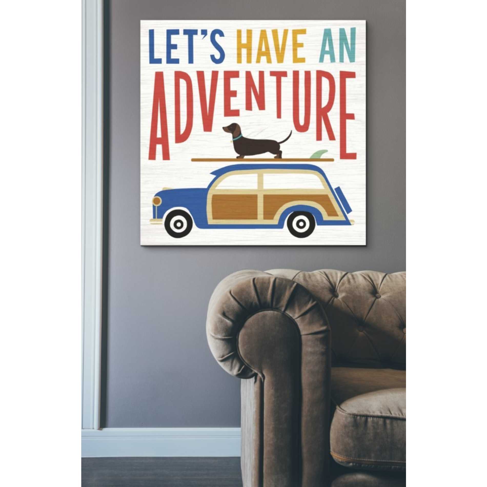 'Beach Bums Woodie' by Michael Mullan, Canvas Wall Art,37 x 37