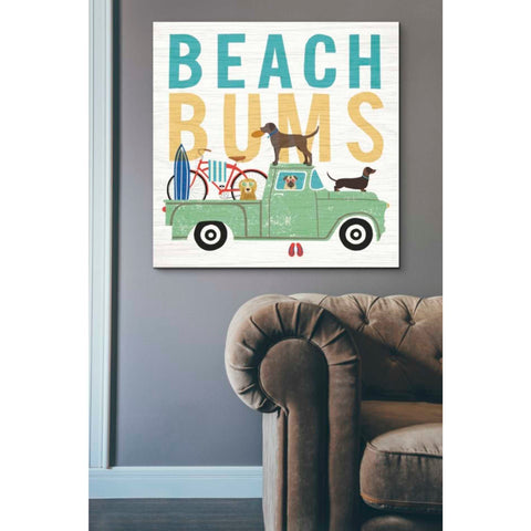 Image of 'Beach Bums Truck I square' by Michael Mullan, Canvas Wall Art,37 x 37