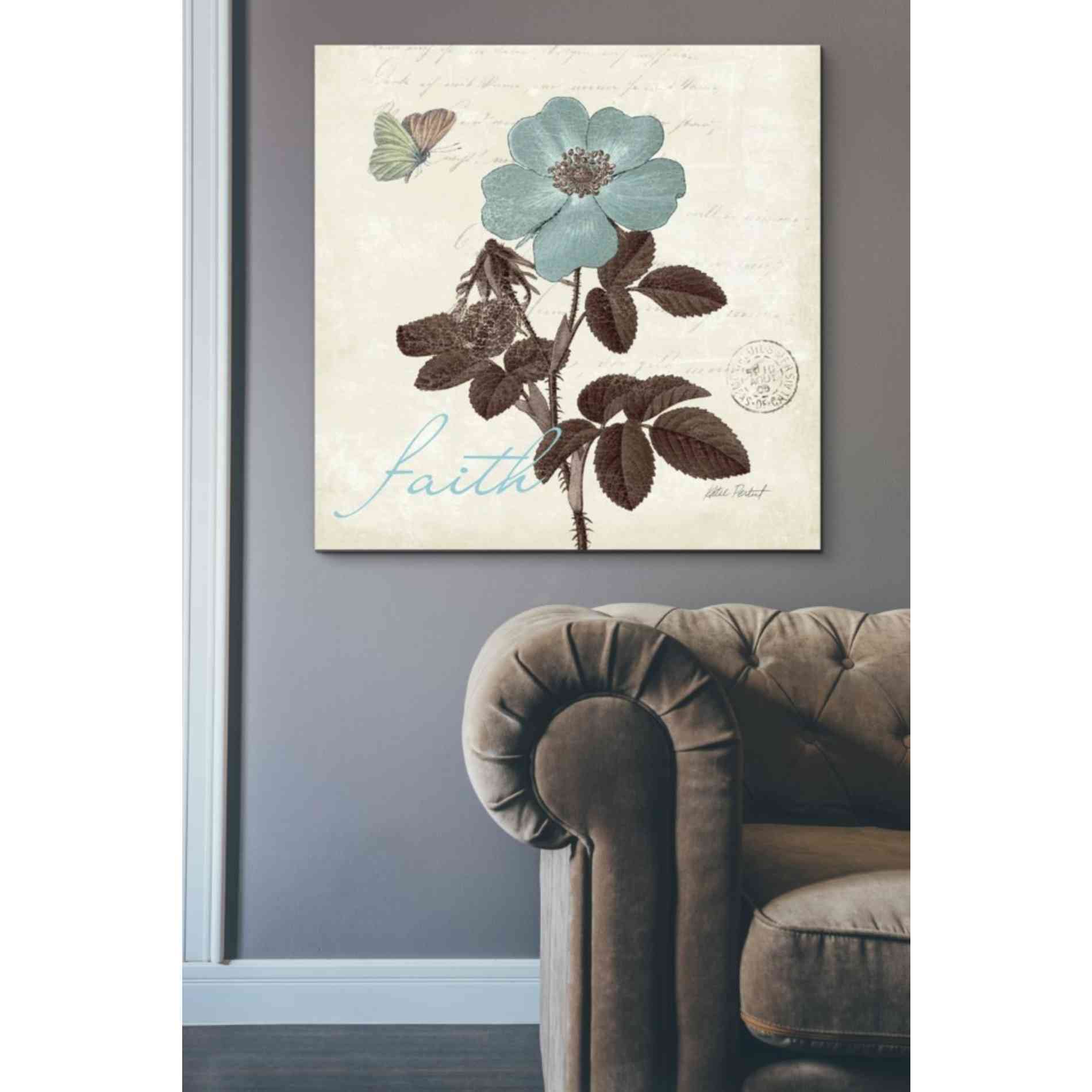 'Touch of Blue II - Faith' by Katie Pertiet, Canvas Wall Art,37 x 37