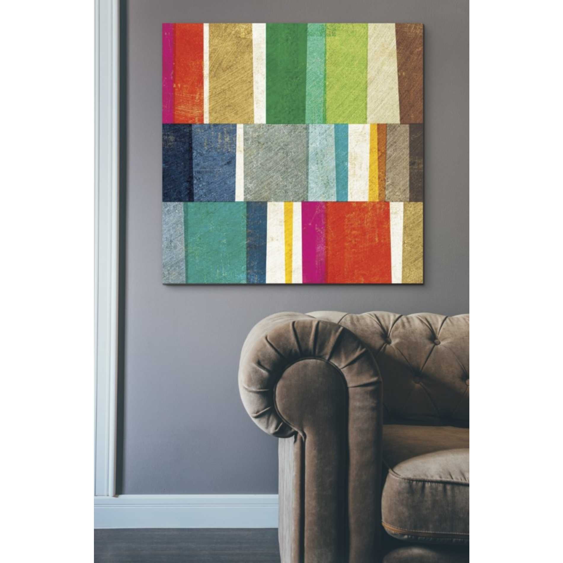 'Colorful Abstract' by Michael Mullan, Canvas Wall Art,37 x 37