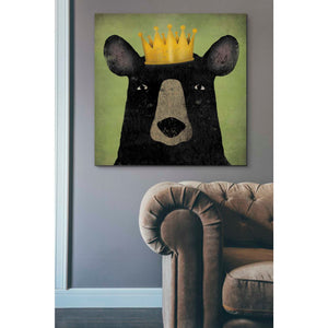 'The Black Bear with Crown' by Ryan Fowler, Canvas Wall Art,37 x 37