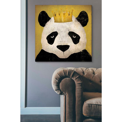 Image of 'Panda with Crown' by Ryan Fowler, Canvas Wall Art,37 x 37