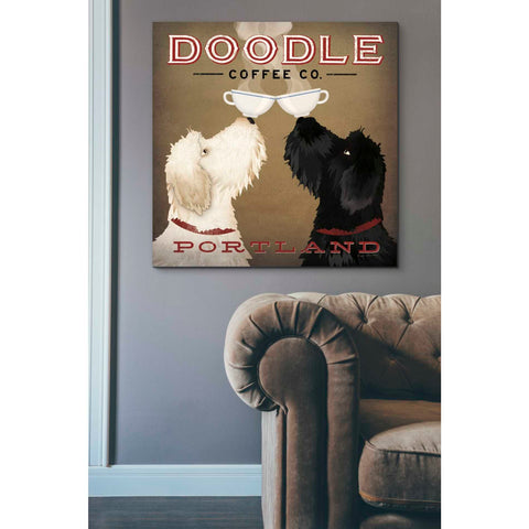 Image of 'Doodle Coffee Double IV Portland' by Ryan Fowler, Canvas Wall Art,37 x 37