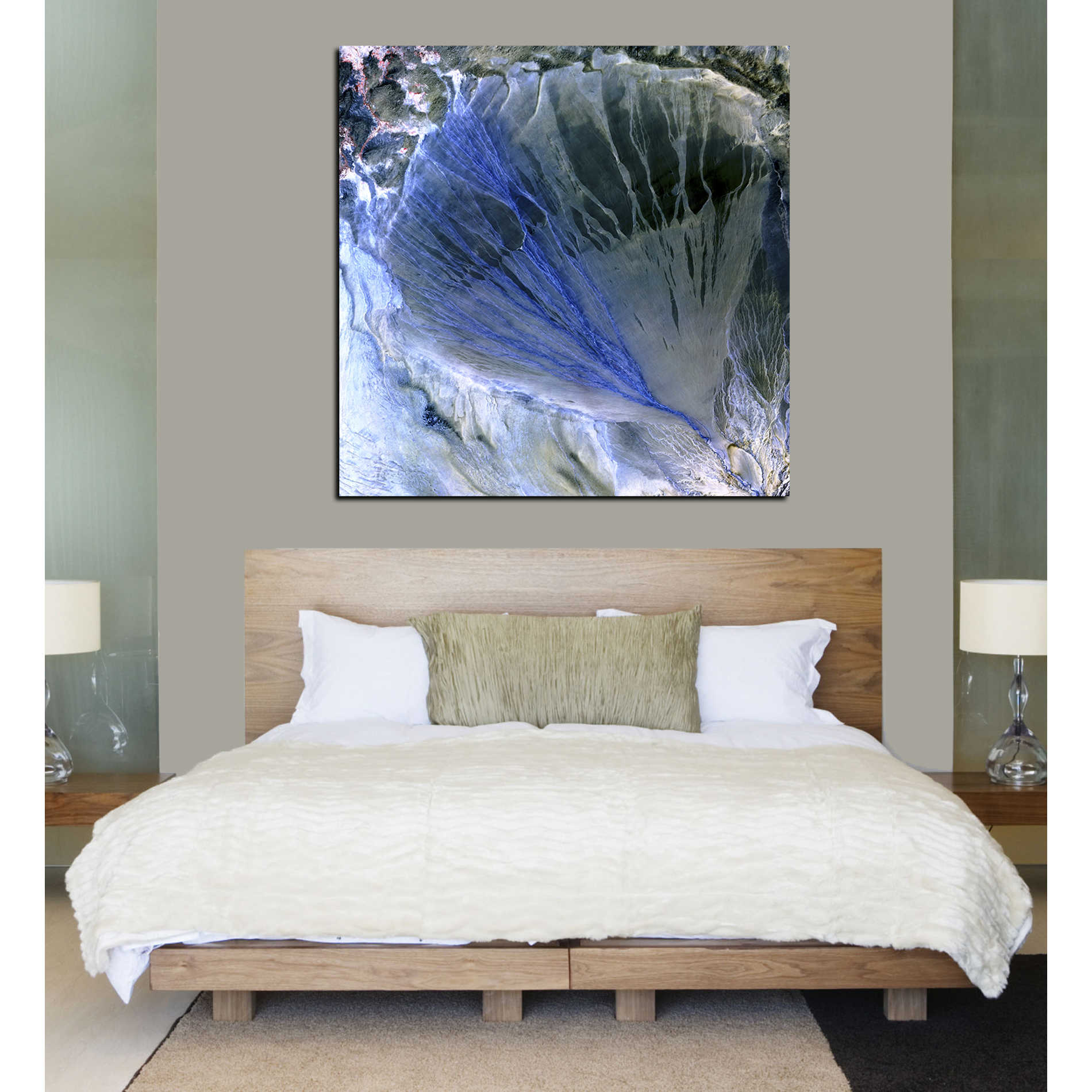 'Earth As Art: Alluvial Fan' Canvas Wall Art,37 x 37